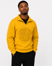 90s Nostalgia Embossed XULA Crest Quarter-Zip